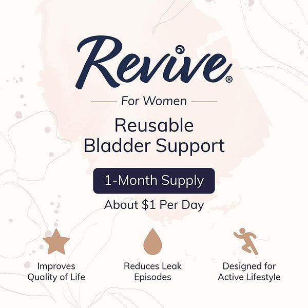 Revive Bladder Support for Women | Discreetly Control Leaks for up to 12  Hours | Supports Stress Incontinence | Comfortable Alternative to Pads 